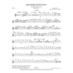Second Suite in F (arr. Robert Longfield) - Flute 1