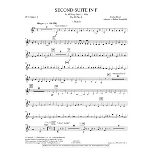 Second Suite in F (arr. Robert Longfield) - Bb Trumpet 3