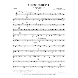 Second Suite in F (arr. Robert Longfield) - F Horn 1