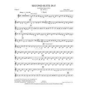 Second Suite in F (arr. Robert Longfield) - F Horn 2