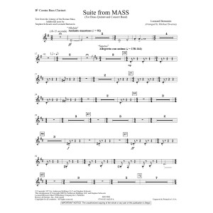 Suite from Mass (arr. Michael Sweeney) - Bb Contra Bass Clarinet