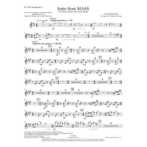 Suite from Mass (arr. Michael Sweeney) - Eb Alto Saxophone 1