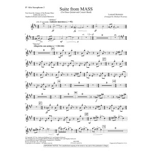 Suite from Mass (arr. Michael Sweeney) - Eb Alto Saxophone 2