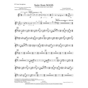 Suite from Mass (arr. Michael Sweeney) - Bb Tenor Saxophone