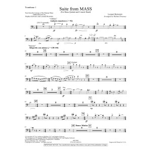 Suite from Mass (arr. Michael Sweeney) - Trombone 1