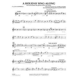 A Holiday Sing-Along - Eb Alto Saxophone 1