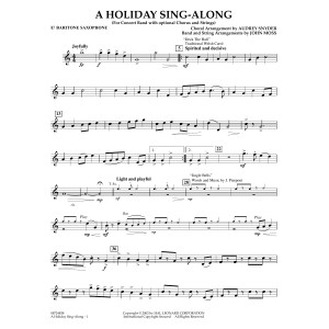 A Holiday Sing-Along - Eb Baritone Saxophone