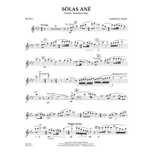 Sòlas Ané (Yesterday's Joy) - Flute 1