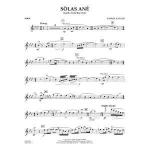 Sòlas Ané (Yesterday's Joy) - Oboe