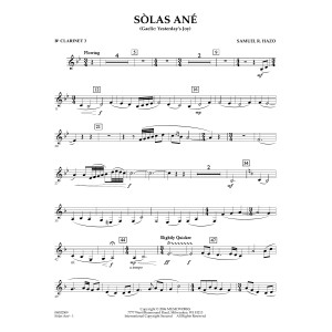 Sòlas Ané (Yesterday's Joy) - Bb Clarinet 3