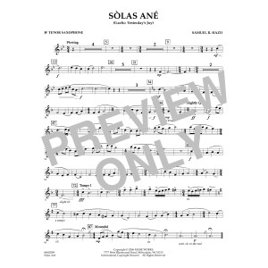 Sòlas Ané (Yesterday's Joy) - Bb Tenor Saxophone