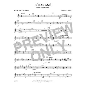 Sòlas Ané (Yesterday's Joy) - Eb Baritone Saxophone
