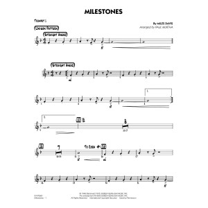 Milestones (arr. Paul Murtha) - Trumpet 1