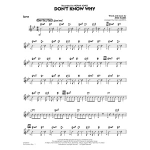 Don't Know Why (arr. Paul Murtha) - Guitar