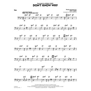 Don't Know Why (arr. Paul Murtha) - Bass