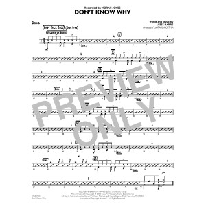 Don't Know Why (arr. Paul Murtha) - Drums