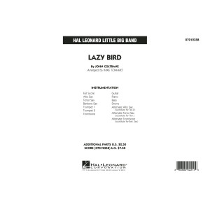 Lazy Bird (arr. Mike Tomaro) - Full Score