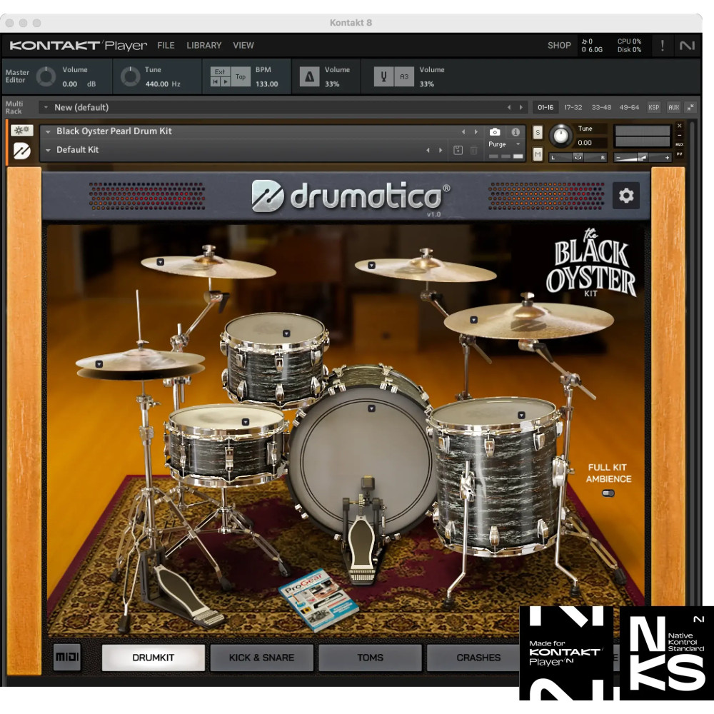 Black Oyster Drum Kit