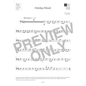 Holiday Mood (Grade Initial, C2, from the ABRSM Double Bass Syllabus from 2024)