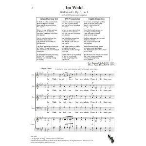 Im Wald (Gartenlieder, Op. 3, no. 6)