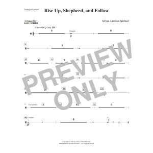 Rise Up, Shepherd, And Follow (arr. Kile Smith) - Triangle/Cymbals