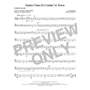 Santa Claus Is Comin' To Town (arr. John Leavitt) - String Bass