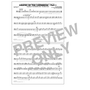 Pirates Of The Caribbean (Part 1) (arr. Brown) - Baritone B.C. (Opt. Tbn. 2)