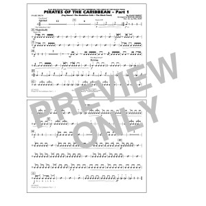 Pirates Of The Caribbean (Part 1) (arr. Brown) - Snare Drum
