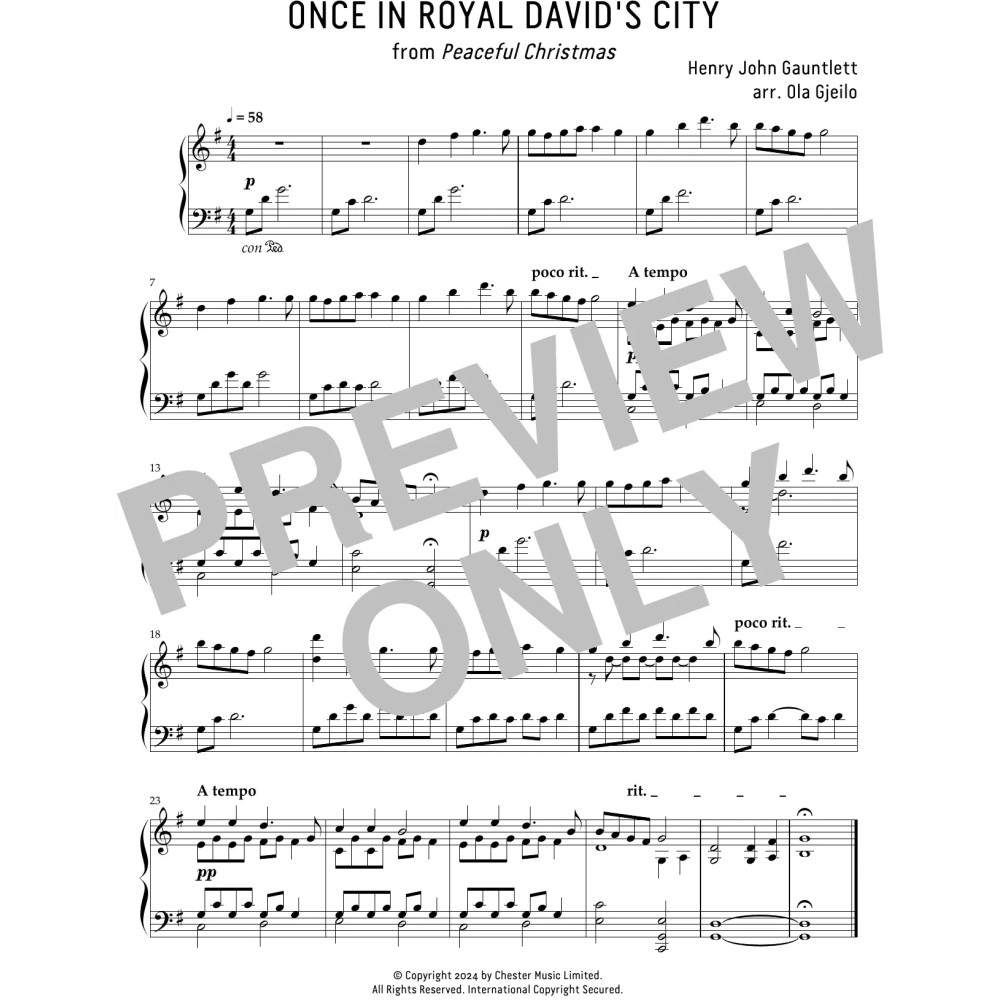 Once In Royal David's City