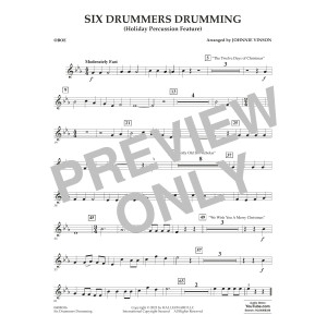 Six Drummers Drumming (Holiday Percussion Feature) - Oboe
