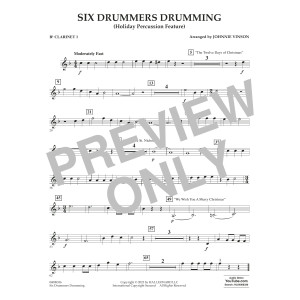 Six Drummers Drumming (Holiday Percussion Feature) - Bb Clarinet 1