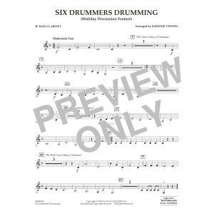 Six Drummers Drumming (Holiday Percussion Feature) - Bb Bass Clarinet