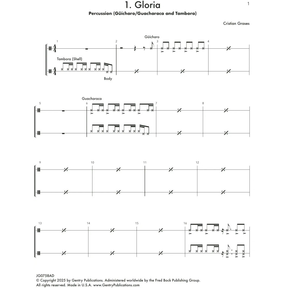 Gloria - Percussion