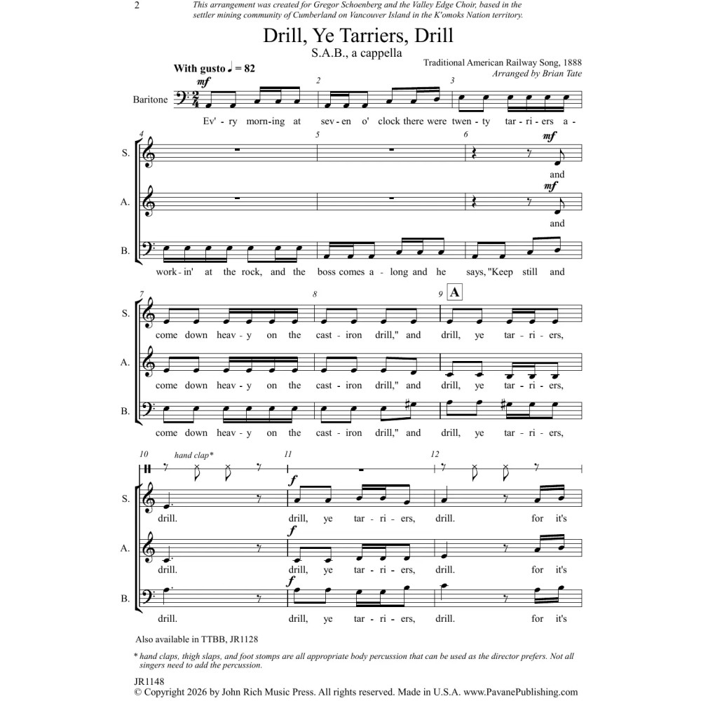 Drill, Ye Tarriers, Drill