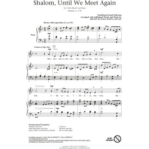 Shalom, Until We Meet Again (arr. Becki Slagle Mayo)