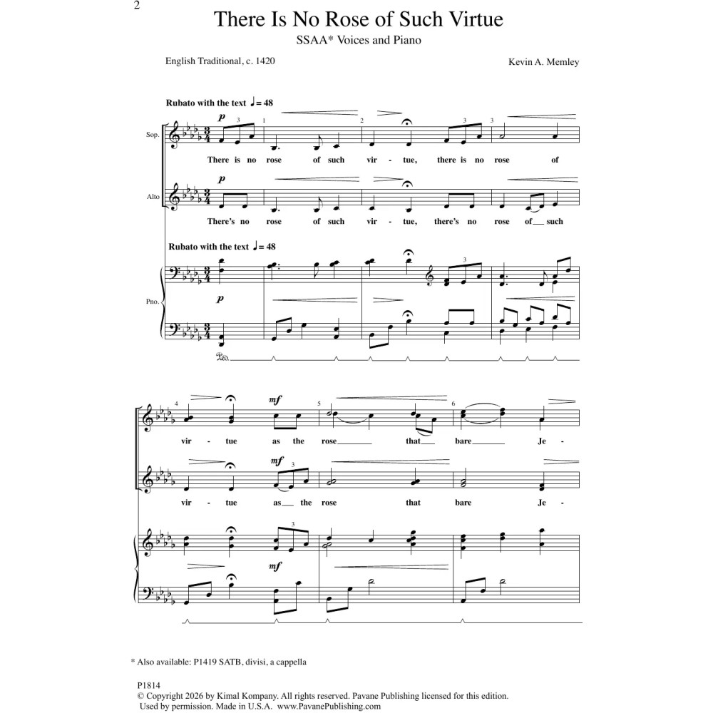 There Is No Rose of Such Virtue