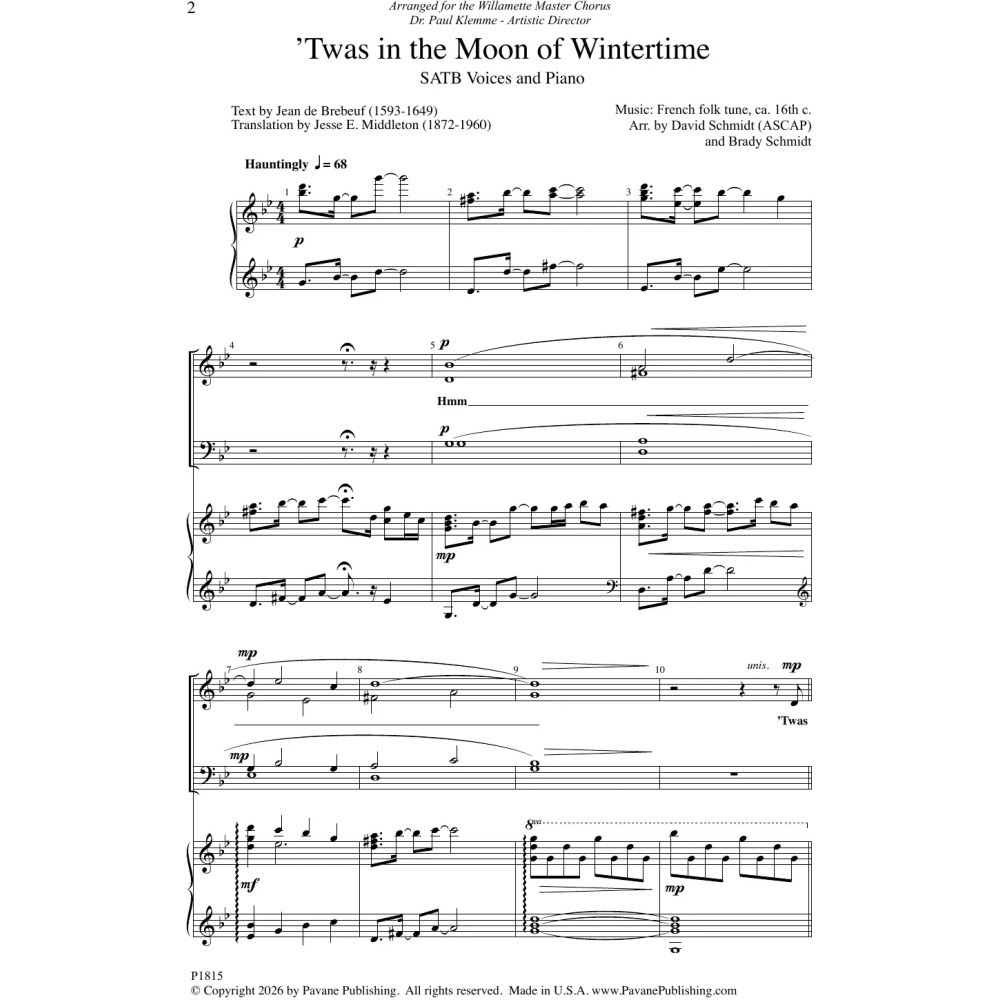 'Twas in the Moon of Wintertime