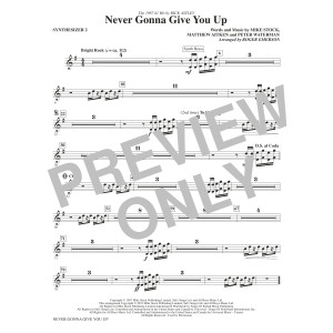 Never Gonna Give You Up (arr. Roger Emerson) - Synthesizer II