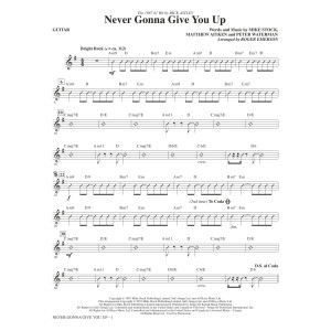 Never Gonna Give You Up (arr. Roger Emerson) - Guitar