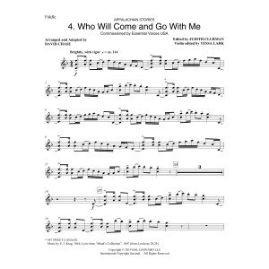Who Will Come And Go With Me (No. 4 from Appalachian Stories) - Fiddle/Violin