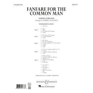 Fanfare For The Common Man (arr. Robert Longfield) - Conductor Score (Full Score)