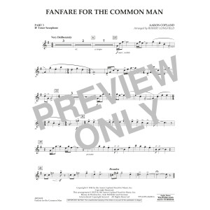 Fanfare For The Common Man (arr. Robert Longfield) - Pt.3 - Bb Tenor Saxophone