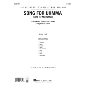 Song for UhmMa (Song for My Mother) (arr. Soo Han) - Conductor Score (Full Score)