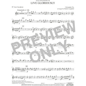 Live Gloriously (from Civilization VII) (arr. Robert Longfield) - Bb Tenor Saxophone