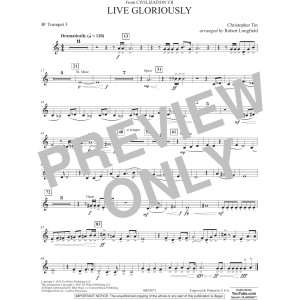 Live Gloriously (from Civilization VII) (arr. Robert Longfield) - Bb Trumpet 3