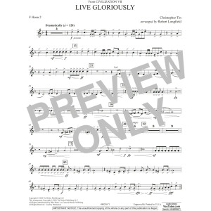 Live Gloriously (from Civilization VII) (arr. Robert Longfield) - F Horn 2