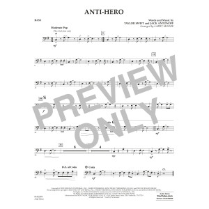 Anti-Hero (arr. Larry Moore) - Bass