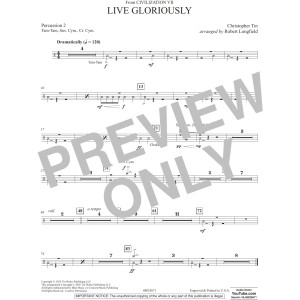 Live Gloriously (from Civilization VII) (arr. Robert Longfield) - Percussion 2