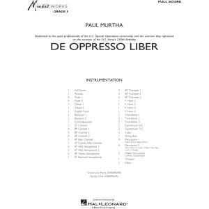 De Oppresso Liber - Conductor Score (Full Score)