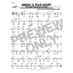 Where Is Your Heart (The Song From Moulin Rouge) (Low Voice)
